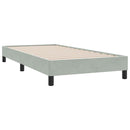 vidaXL világosszürke bársony rugós ágy matrac nélkül 80x210 cm