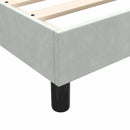 vidaXL világosszürke bársony rugós ágy matrac nélkül 80x210 cm