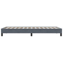 vidaXL sötétszürke bársony rugós ágy matrac nélkül 80x210 cm