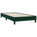 vidaXL sötétzöld bársony rugós ágy matrac nélkül 80x210 cm