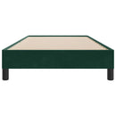 vidaXL sötétzöld bársony rugós ágy matrac nélkül 80x210 cm