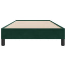 vidaXL sötétzöld bársony rugós ágy matrac nélkül 80x210 cm