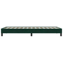 vidaXL sötétzöld bársony rugós ágy matrac nélkül 80x210 cm