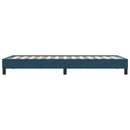 vidaXL sötétkék bársony rugós ágy matrac nélkül 80x210 cm