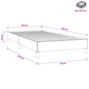 vidaXL sötétkék bársony rugós ágy matrac nélkül 80x210 cm
