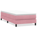 vidaXL rózsaszín bársony rugós ágy matrac nélkül 80x210 cm