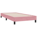vidaXL rózsaszín bársony rugós ágy matrac nélkül 80x210 cm