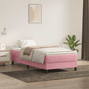 vidaXL rózsaszín bársony rugós ágy matrac nélkül 80x210 cm