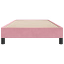 vidaXL rózsaszín bársony rugós ágy matrac nélkül 80x210 cm