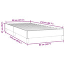 vidaXL rózsaszín bársony rugós ágy matrac nélkül 80x210 cm