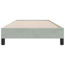 vidaXL világosszürke bársony rugós ágy matrac nélkül 90x210 cm