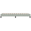 vidaXL világosszürke bársony rugós ágy matrac nélkül 90x210 cm