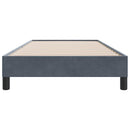 vidaXL sötétszürke bársony rugós ágy matrac nélkül 90x210 cm