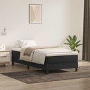 vidaXL fekete bársony rugós ágy matrac nélkül 90x210 cm
