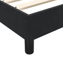 vidaXL fekete bársony rugós ágy matrac nélkül 90x210 cm