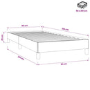 vidaXL fekete bársony rugós ágy matrac nélkül 90x210 cm