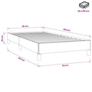 vidaXL sötétkék bársony rugós ágy matrac nélkül 90x210 cm