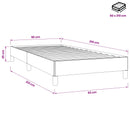 vidaXL sötétkék bársony rugós ágy matrac nélkül 90x210 cm