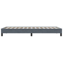 vidaXL sötétszürke bársony rugós ágy matrac nélkül 100x210 cm
