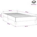 vidaXL sötétszürke bársony rugós ágy matrac nélkül 100x210 cm