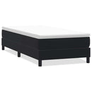 vidaXL fekete bársony rugós ágy matrac nélkül 100x210 cm