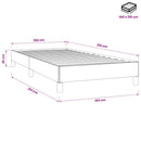 vidaXL fekete bársony rugós ágy matrac nélkül 100x210 cm