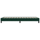 vidaXL sötétzöld bársony rugós ágy matrac nélkül 100x210 cm