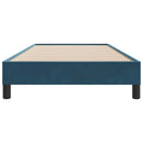 vidaXL sötétkék bársony rugós ágy matrac nélkül 100x210 cm