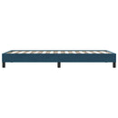 vidaXL sötétkék bársony rugós ágy matrac nélkül 100x210 cm