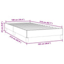 vidaXL sötétkék bársony rugós ágy matrac nélkül 100x210 cm