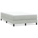 vidaXL világosszürke bársony rugós ágy matrac nélkül 120 x 210 cm