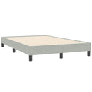 vidaXL világosszürke bársony rugós ágy matrac nélkül 120 x 210 cm