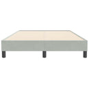 vidaXL világosszürke bársony rugós ágy matrac nélkül 120 x 210 cm