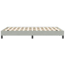 vidaXL világosszürke bársony rugós ágy matrac nélkül 120 x 210 cm