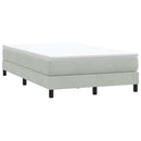 vidaXL világosszürke bársony rugós ágy matrac nélkül 120 x 210 cm
