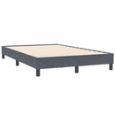 vidaXL sötétszürke bársony rugós ágy matrac nélkül 120x210 cm