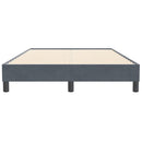 vidaXL sötétszürke bársony rugós ágy matrac nélkül 120x210 cm