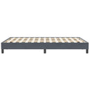 vidaXL sötétszürke bársony rugós ágy matrac nélkül 120x210 cm