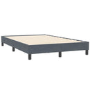 vidaXL sötétszürke bársony rugós ágy matrac nélkül 120x210 cm