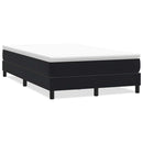 vidaXL fekete bársony rugós ágy matrac nélkül 120x210 cm