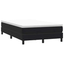 vidaXL fekete bársony rugós ágy matrac nélkül 120x210 cm
