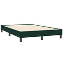 vidaXL sötétzöld bársony rugós ágy matrac nélkül 120x210 cm