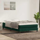 vidaXL sötétzöld bársony rugós ágy matrac nélkül 120x210 cm