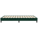 vidaXL sötétzöld bársony rugós ágy matrac nélkül 120x210 cm