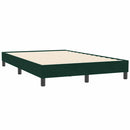 vidaXL sötétzöld bársony rugós ágy matrac nélkül 120x210 cm