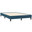 vidaXL sötétkék bársony rugós ágy matrac nélkül 120x210 cm