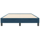 vidaXL sötétkék bársony rugós ágy matrac nélkül 120x210 cm