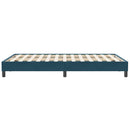 vidaXL sötétkék bársony rugós ágy matrac nélkül 120x210 cm