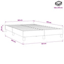 vidaXL sötétkék bársony rugós ágy matrac nélkül 120x210 cm
