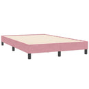 vidaXL rózsaszín bársony rugós ágy matrac nélkül 120x210 cm